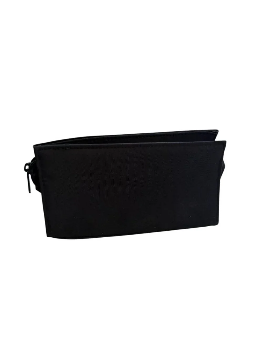 BASLER Black Leather Makeup Toiletry Bag NEW NWOT
